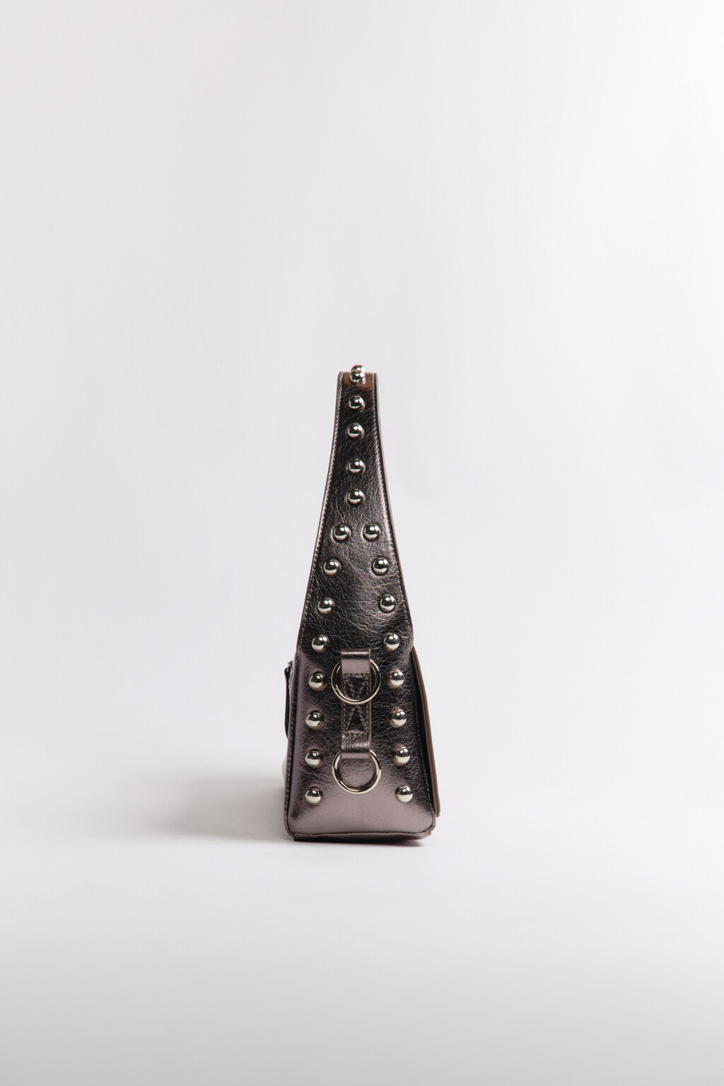 Сумка с металлическими заклепками - цвет черный - 4