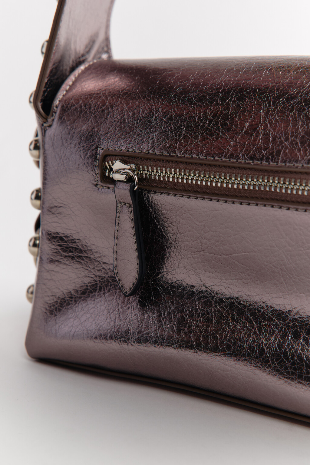 Сумка с металлическими заклепками - цвет черный - 6