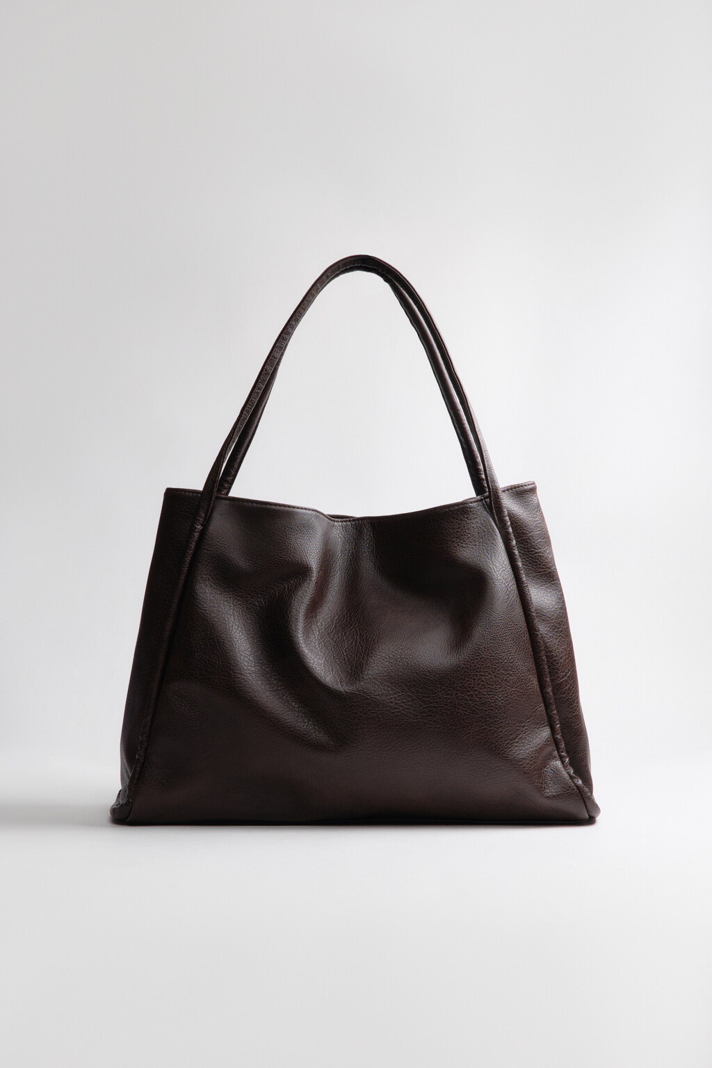 Сумка-шопер с ручками на плечо - цвет коричневый - 5