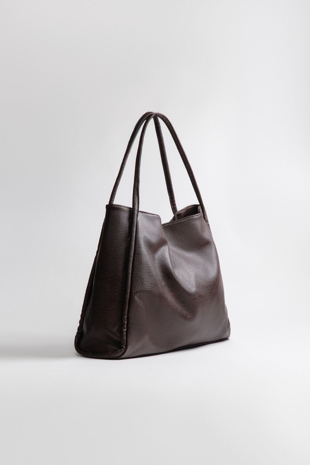 Сумка-шопер с ручками на плечо - цвет коричневый - 6