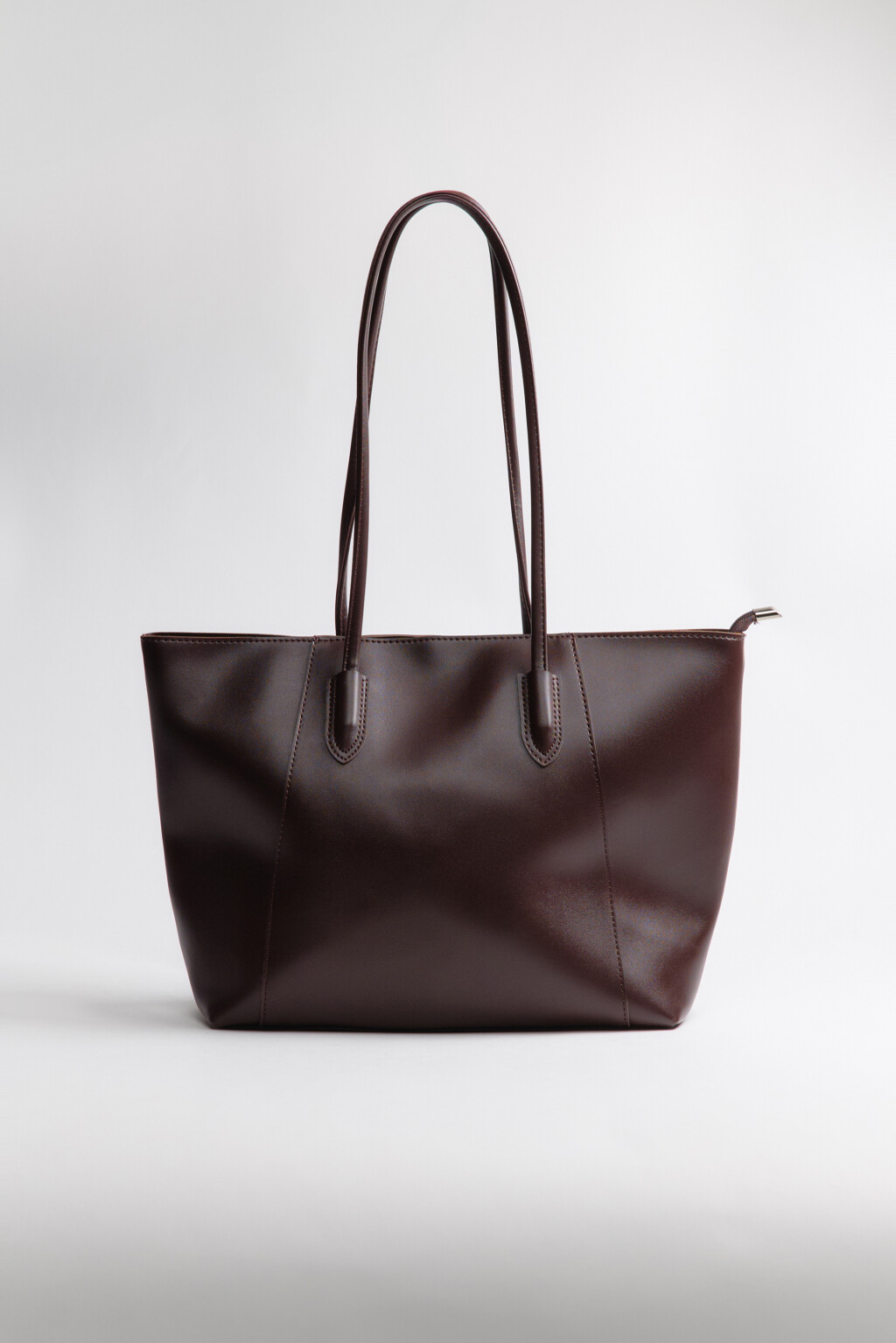 Сумка-шопер из искусственной кожи - цвет коричневый - 5