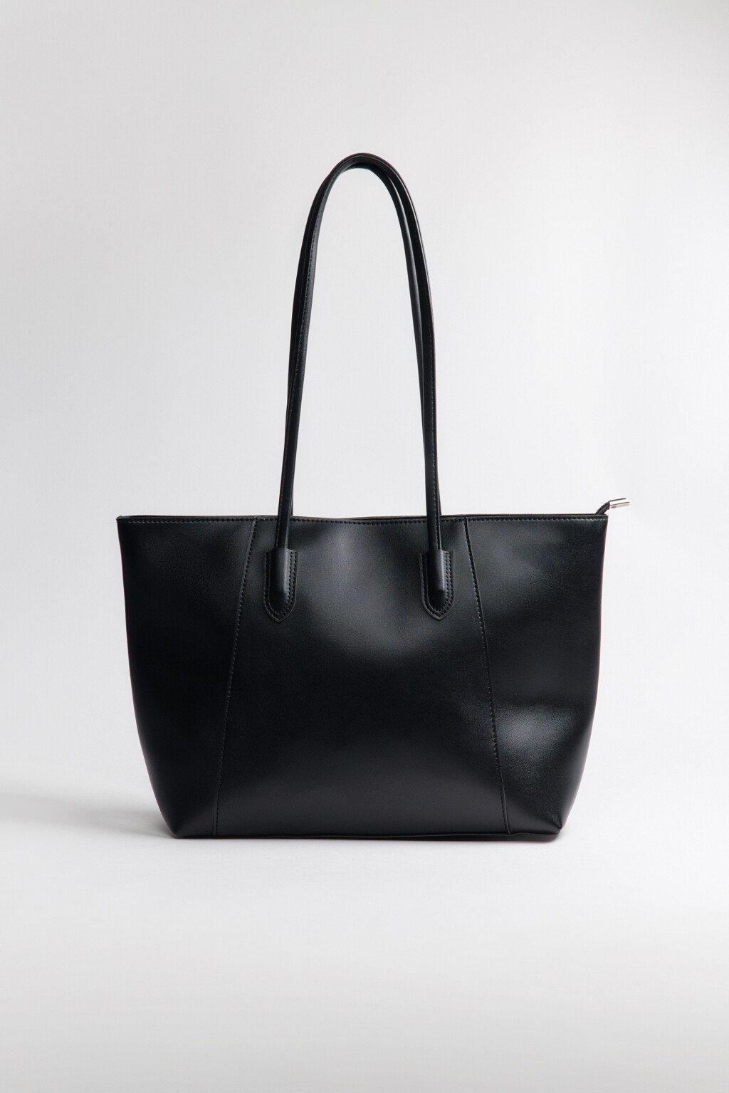 Сумка-шопер из искусственной кожи - цвет черный - 4
