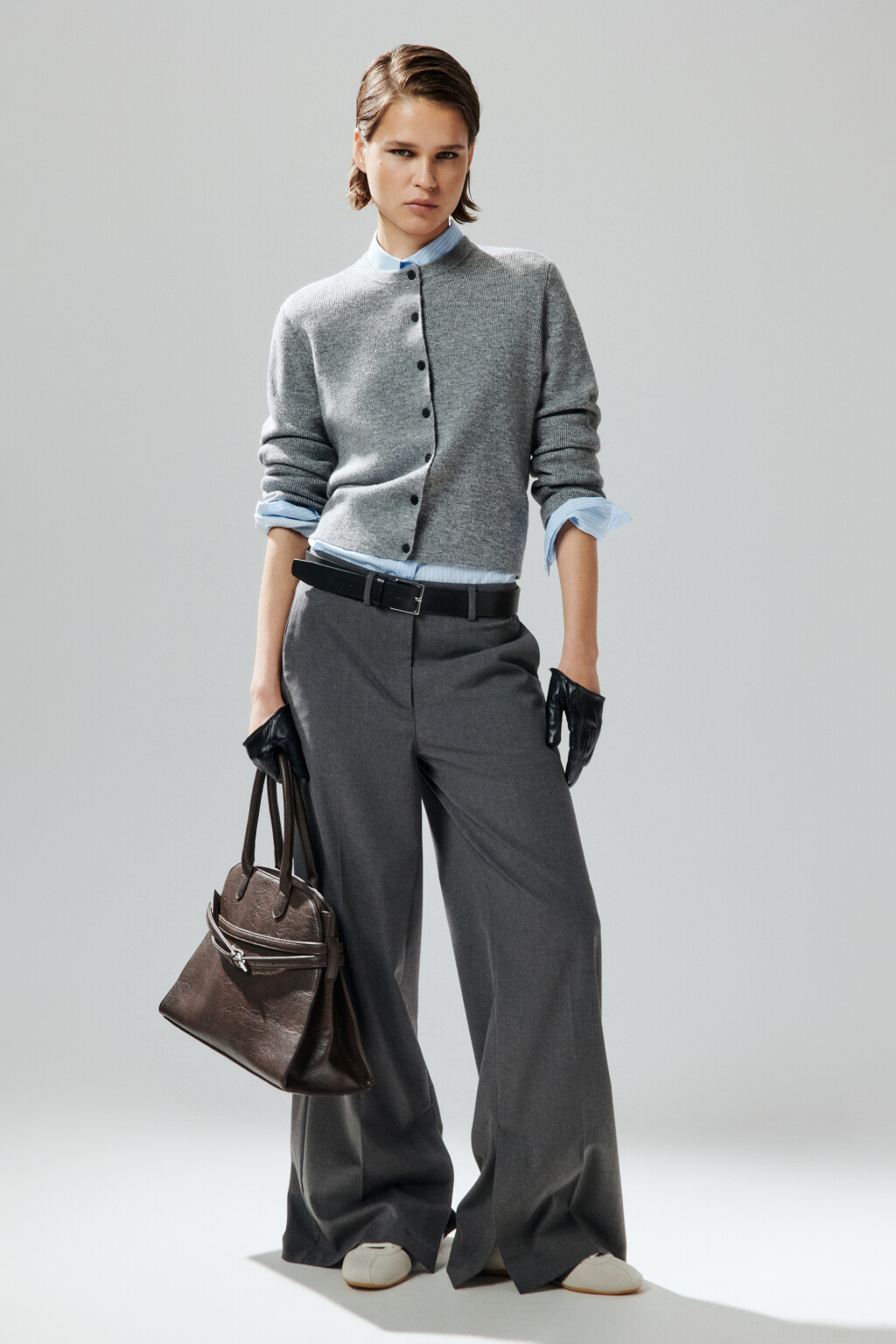 Сумка-тоут с декоративным ремешком - цвет коричневый - 10