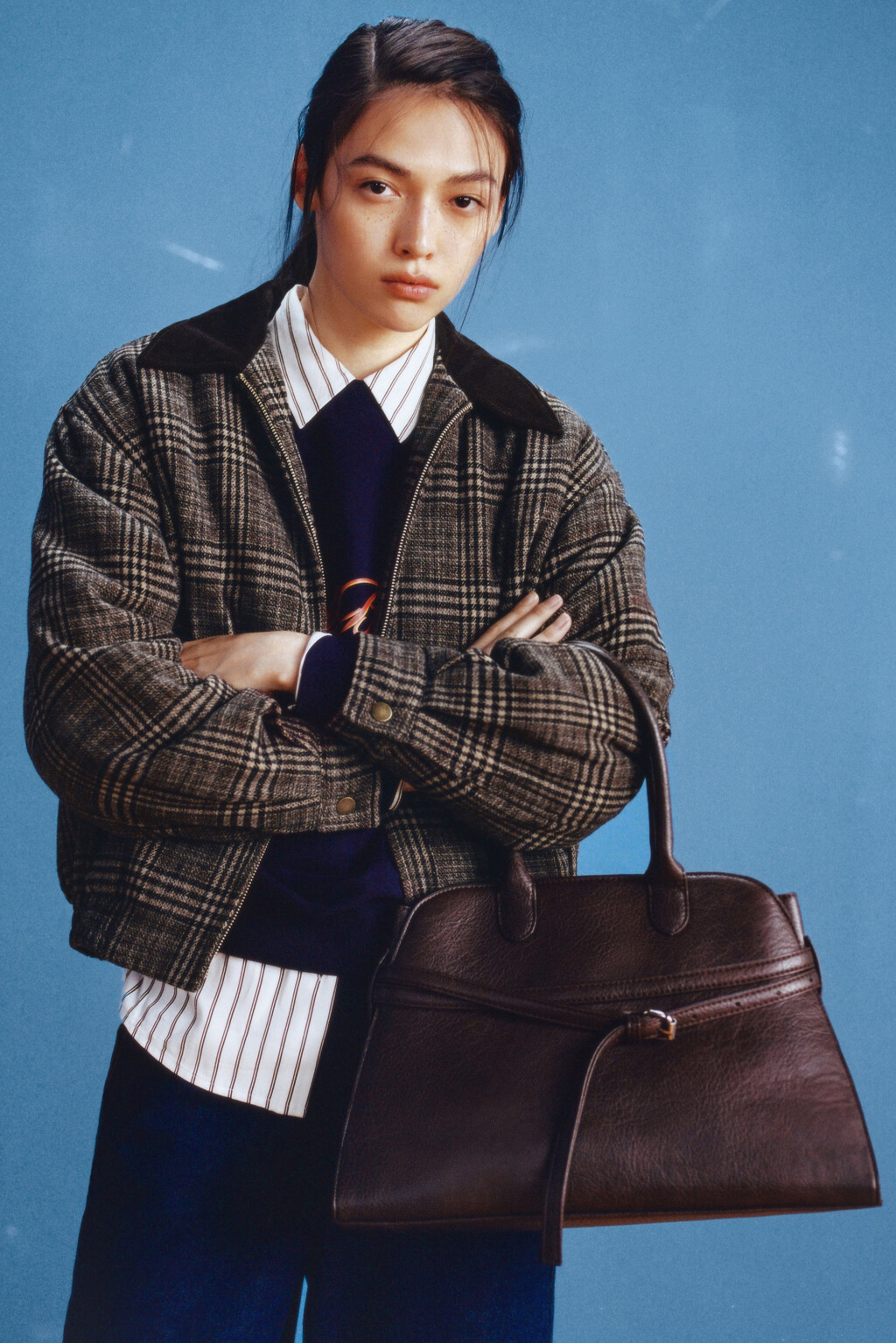 Сумка-тоут с декоративным ремешком - цвет коричневый - 2