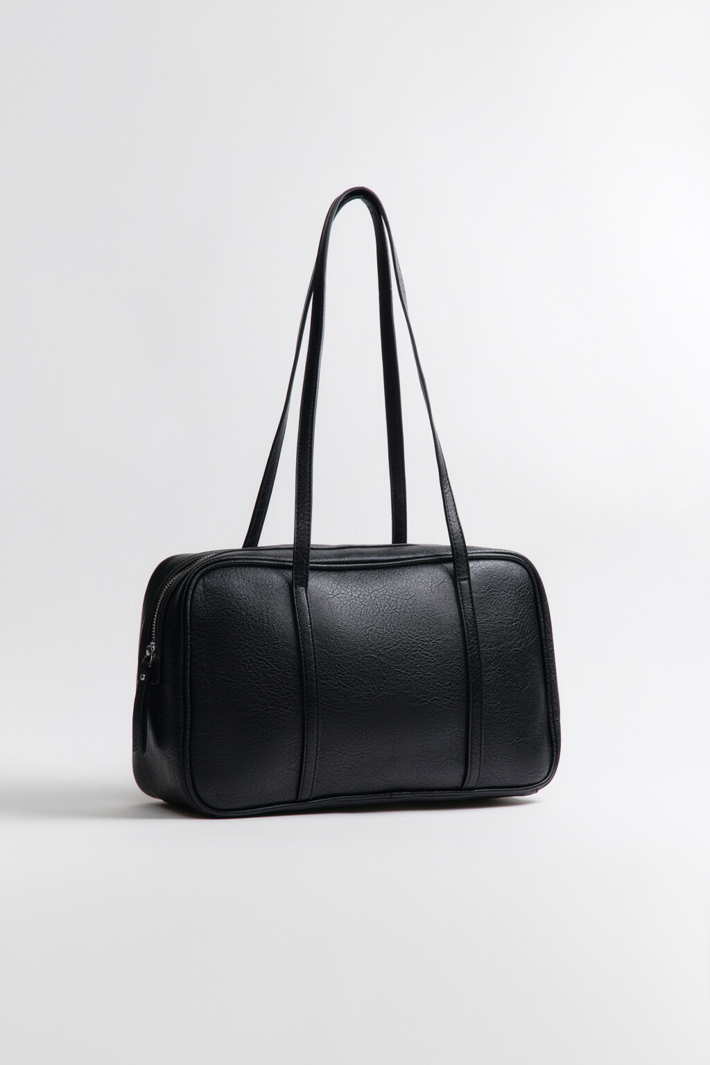 Сумка с ручками на плечо - цвет черный - 5