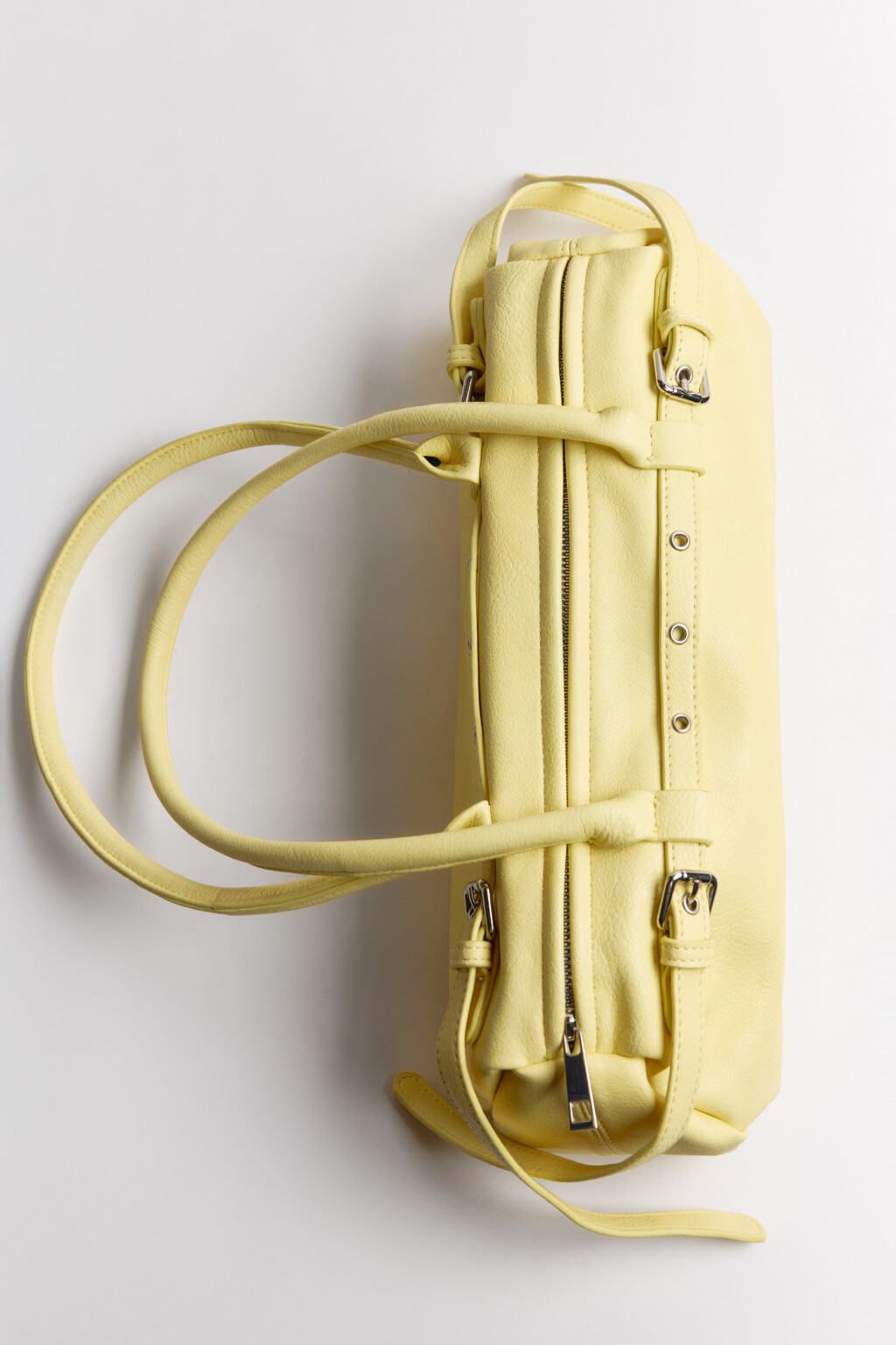 Сумка-багет с ремешками - цвет желтый - 5