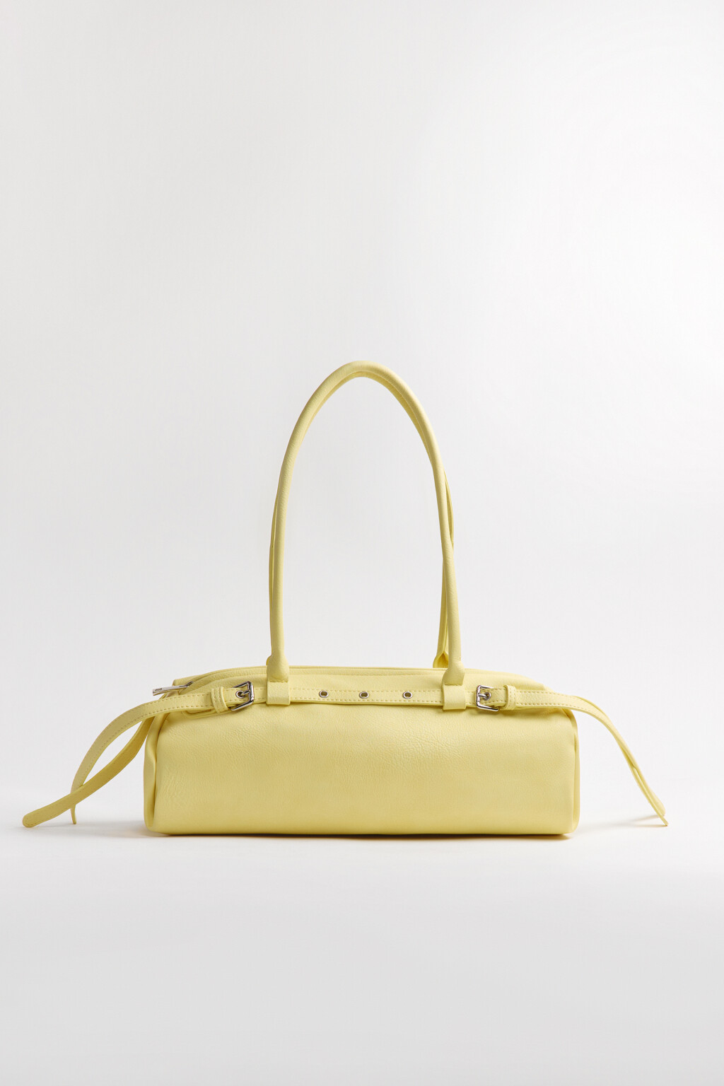 Сумка-багет с ремешками - цвет желтый - 6