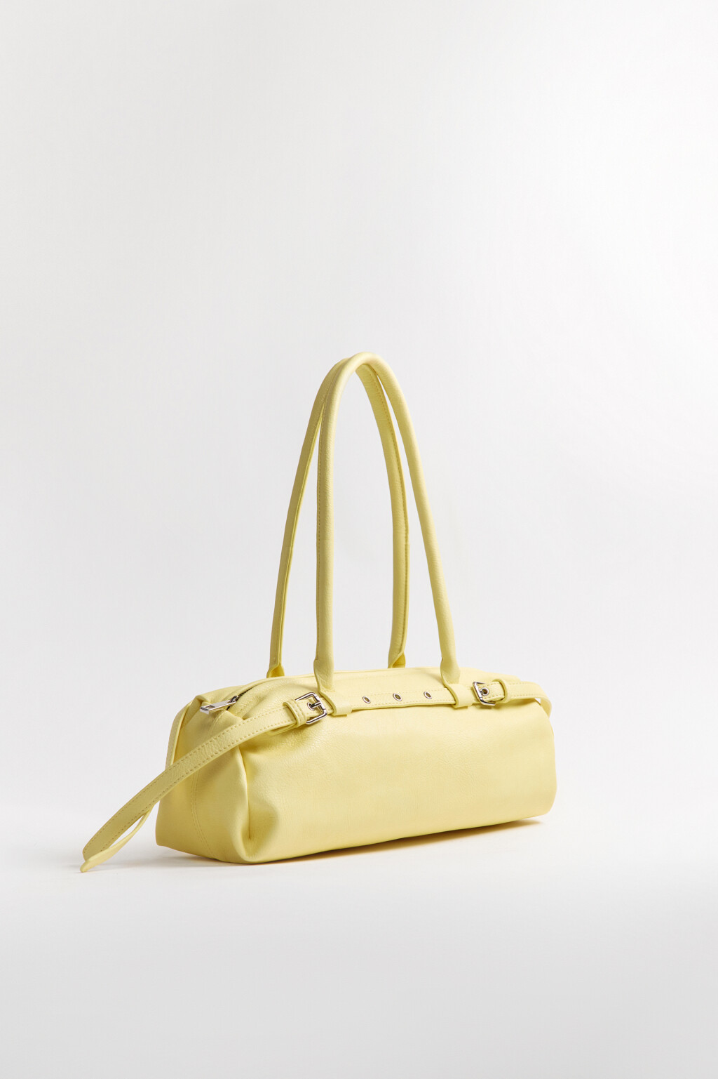 Сумка-багет с ремешками - цвет желтый - 7
