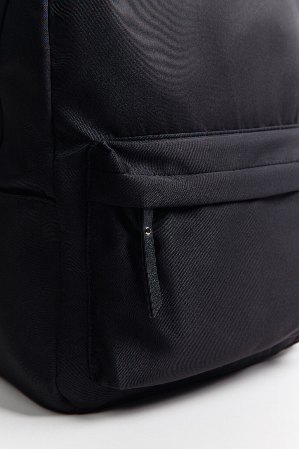 Рюкзак текстильный с карманом - цвет черный - 4