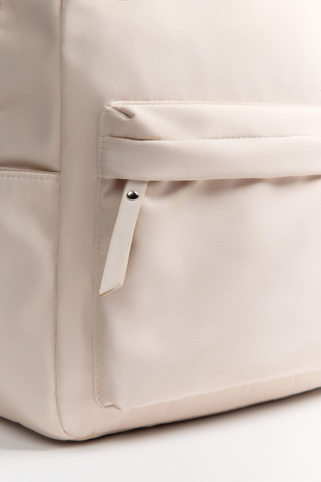 Рюкзак текстильный с карманом - цвет бежевый - 8