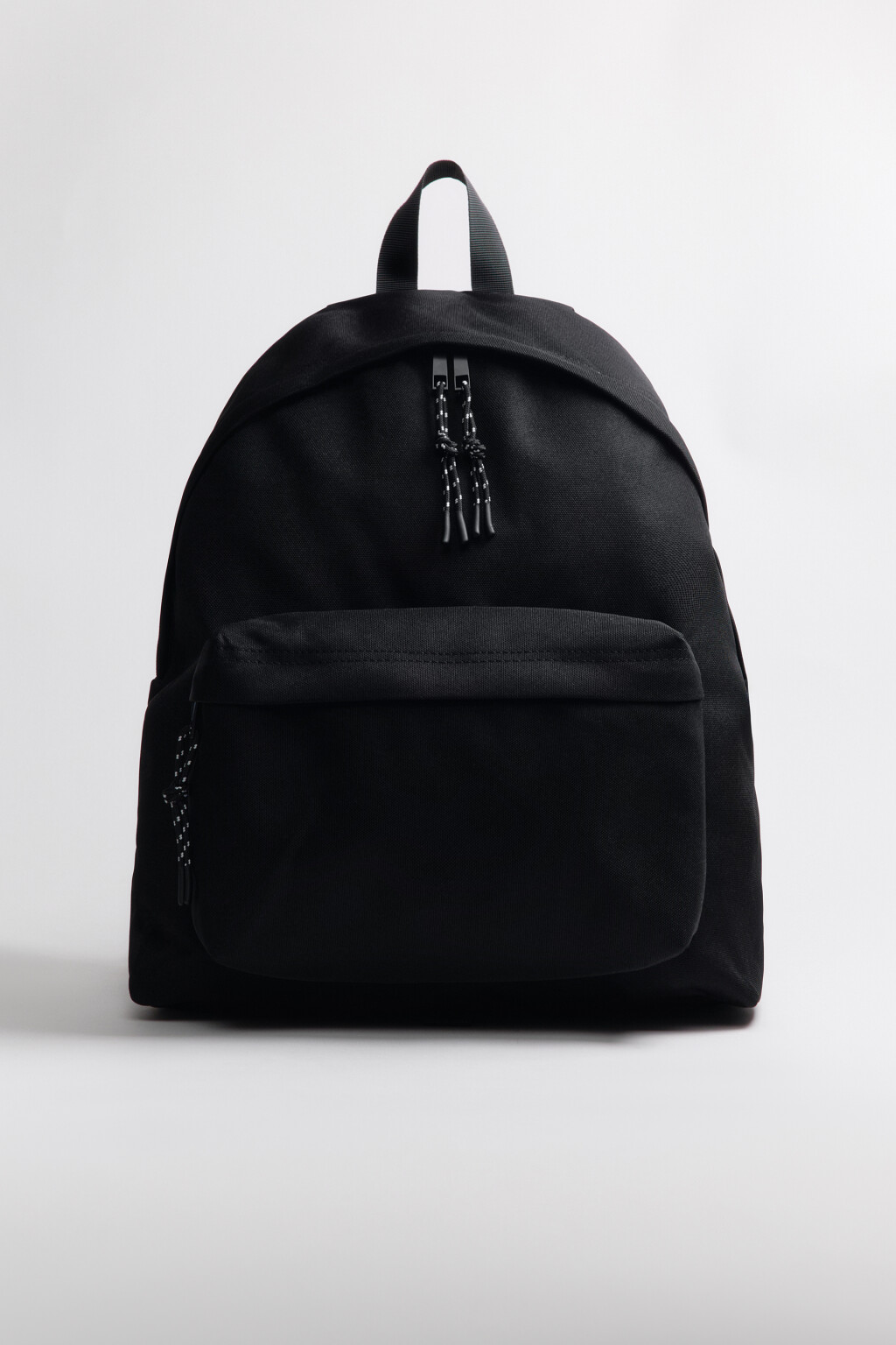 Рюкзак текстильный с карманом - цвет черный - 1