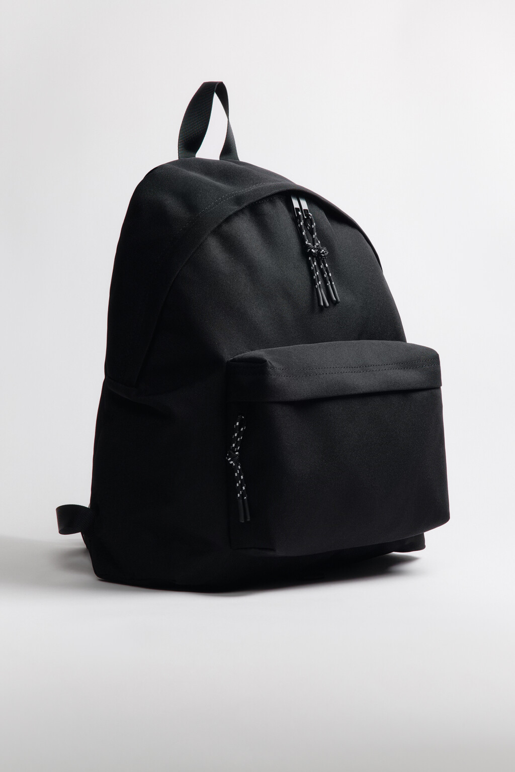 Рюкзак текстильный с карманом - цвет черный - 2