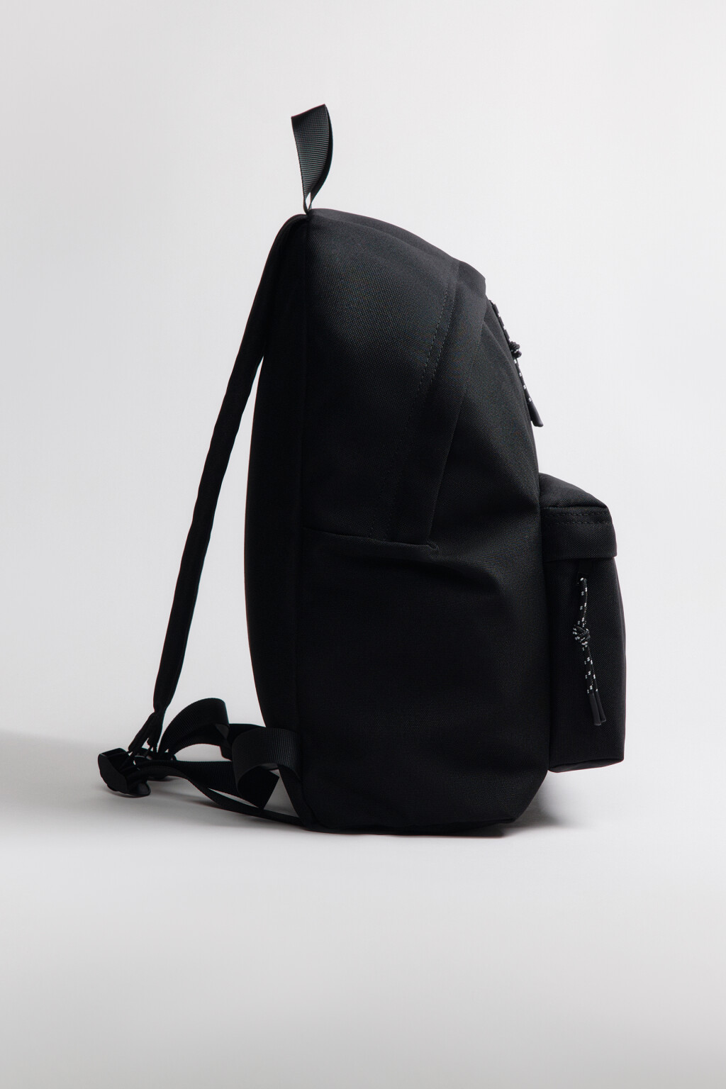 Рюкзак текстильный с карманом - цвет черный - 3