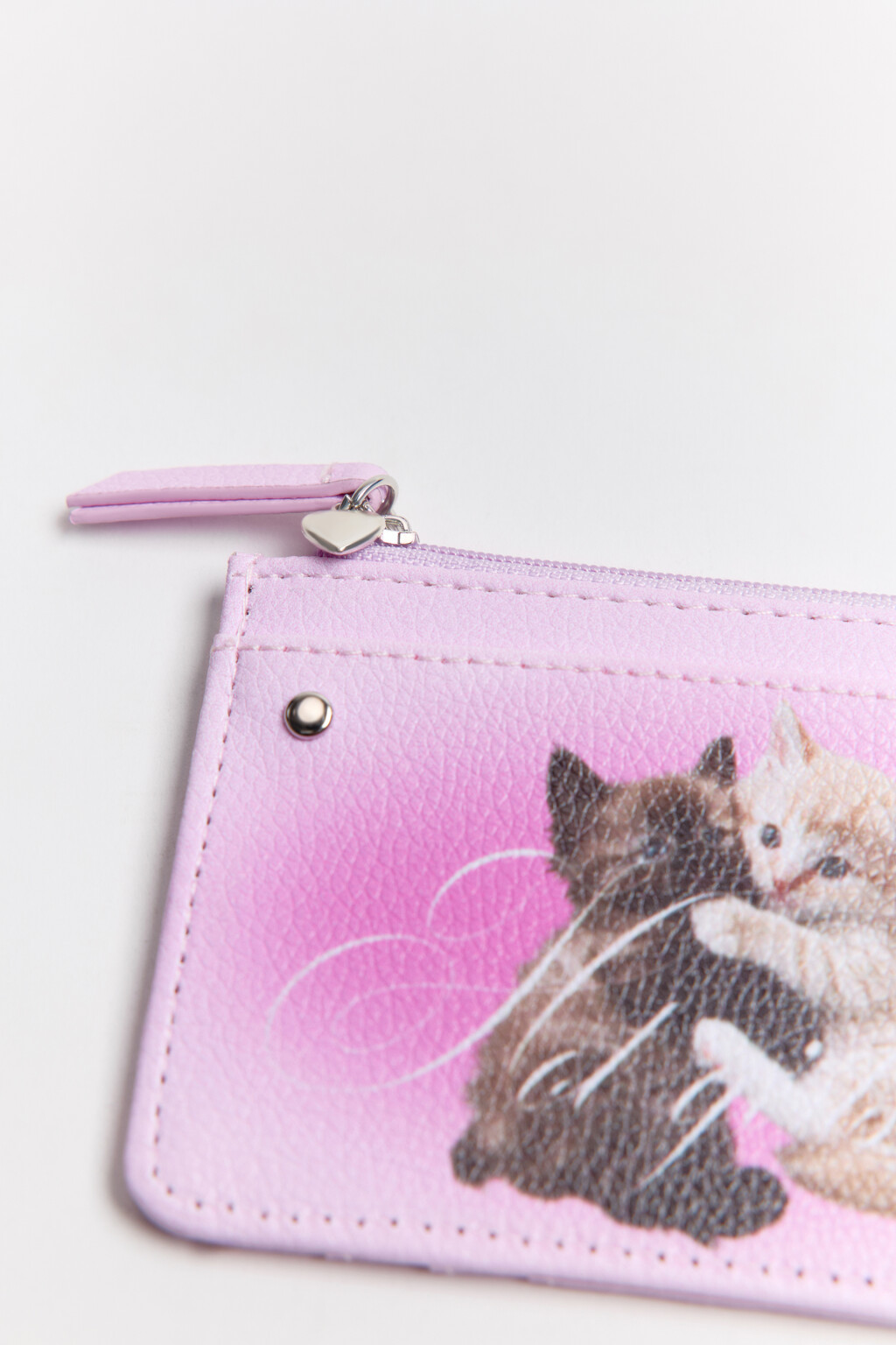 Кошелек-картхолдер с застежкой - цвет розовый - 2