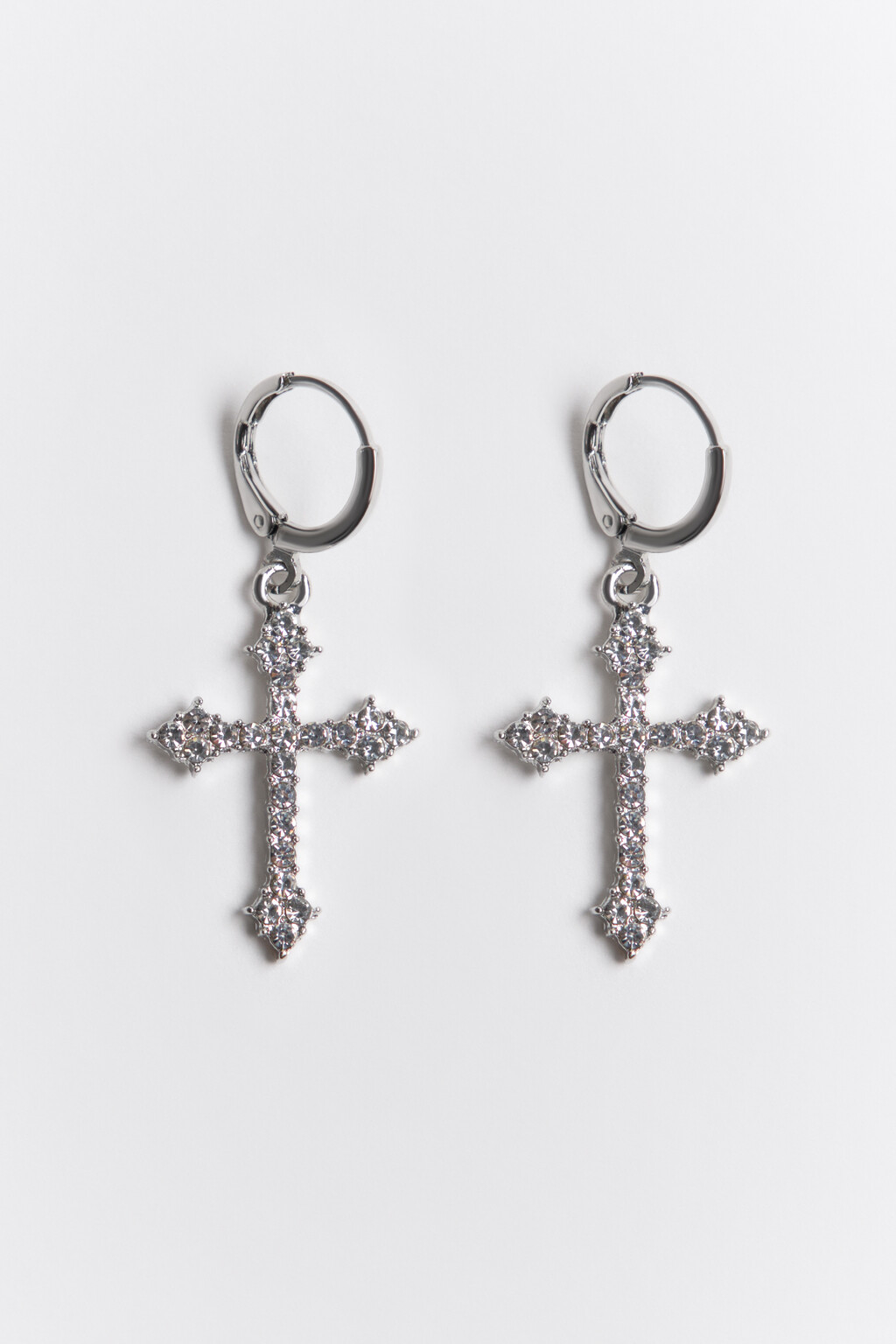 Серьги-конго с подвесками - цвет серый - 2