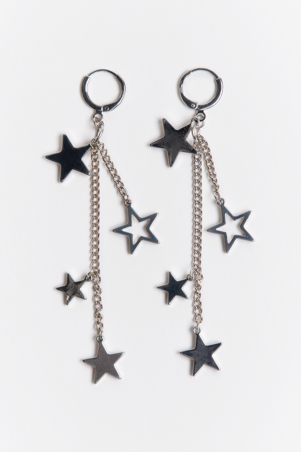 Серьги-конго с подвесками - цвет серый - 1