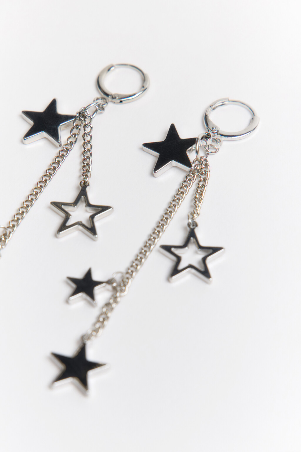 Серьги-конго с подвесками - цвет серый - 2