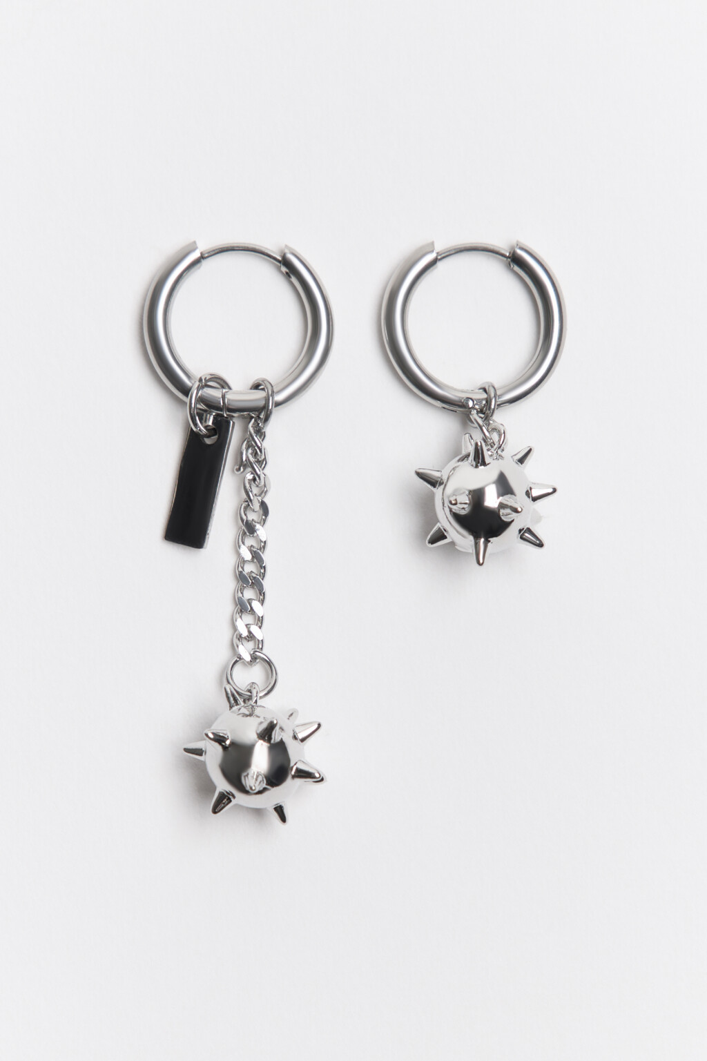 Серьги-конго с подвесками - цвет серый - 2