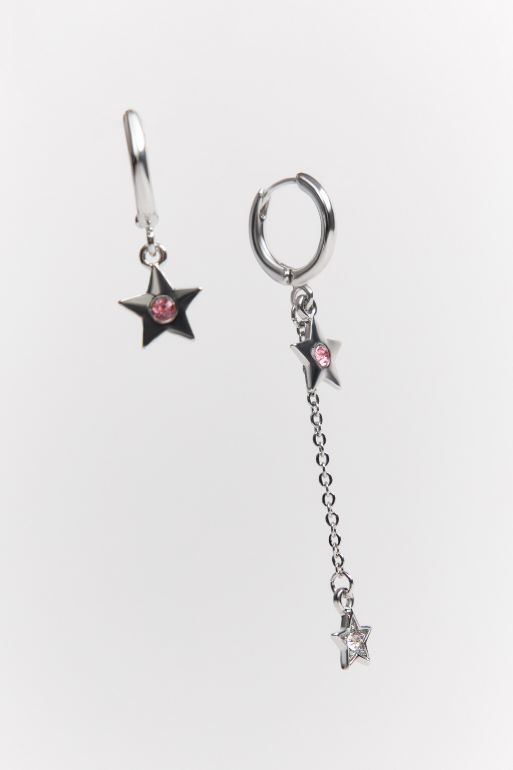 Серьги-конго с подвесками - цвет серый - 1