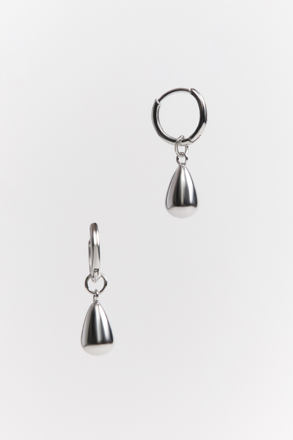 Серьги-конго с подвесками - цвет серый - 1