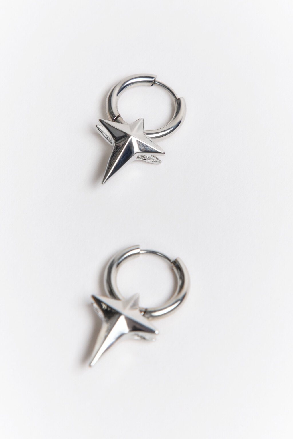 Серьги-конго с подвесками - цвет серый - 1