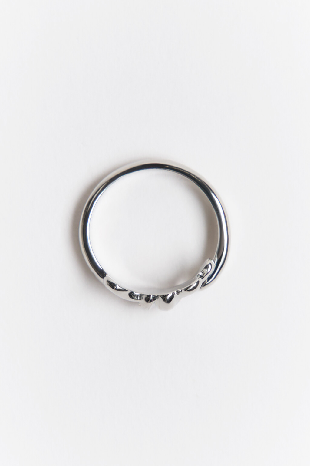 Кольцо-узел с бантом - цвет серый - 2