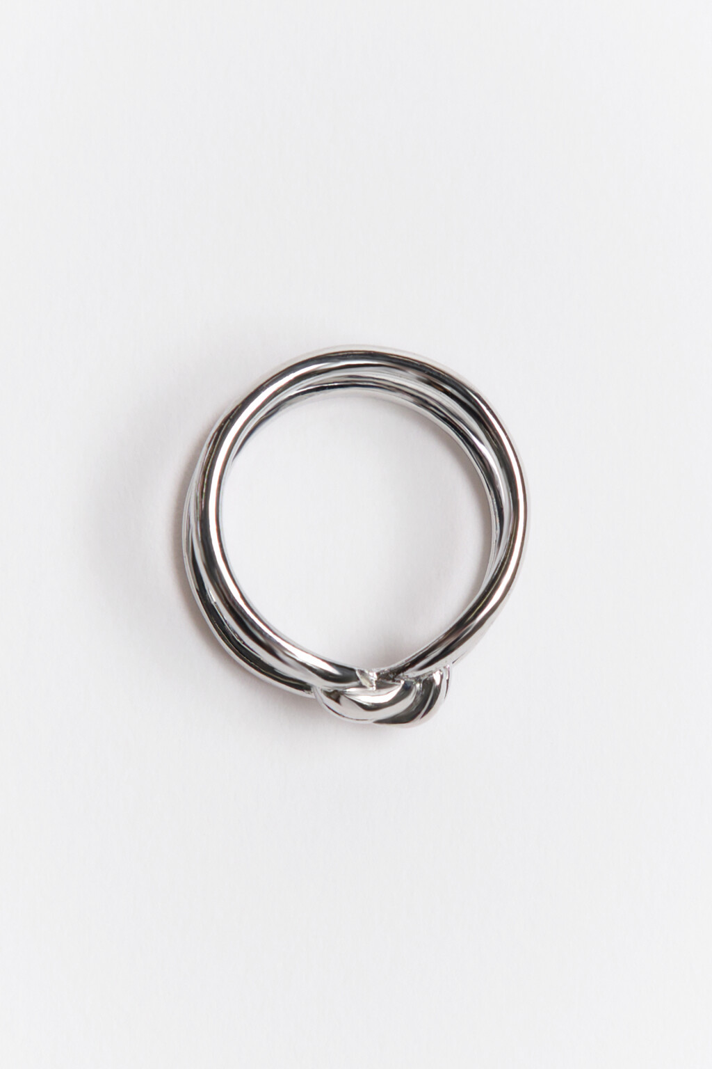 Кольцо в виде узла - цвет серый - 2