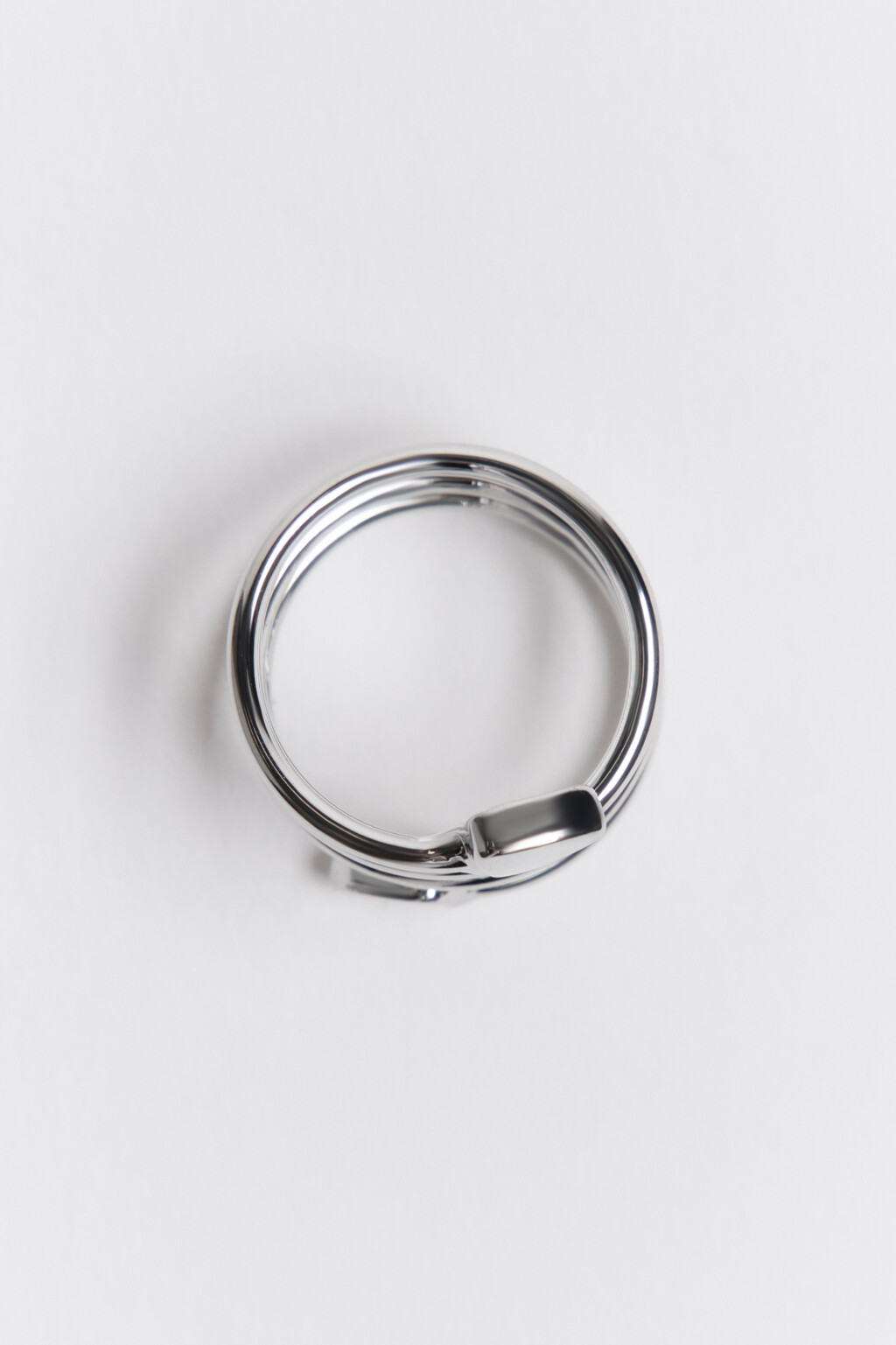 Кольцо в виде спирали - цвет серый - 2