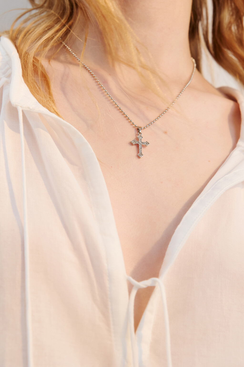 Шейное украшение женское - цвет серый - 1