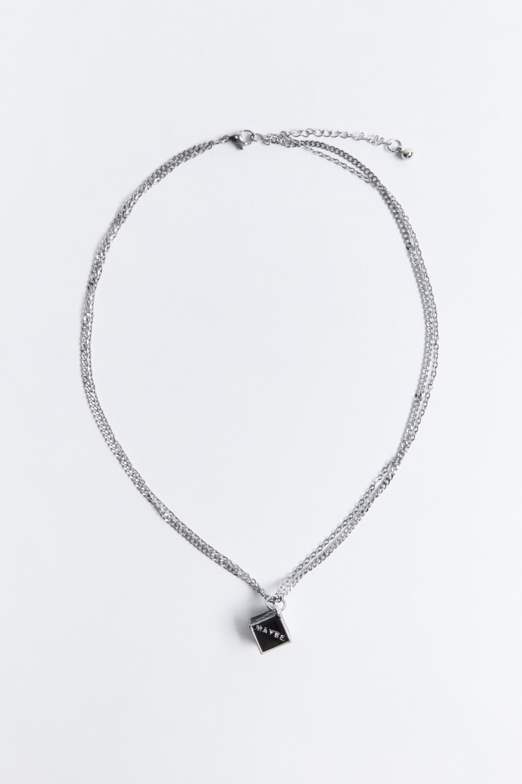 Цепочка с гадальным кубиком - цвет серый - 1