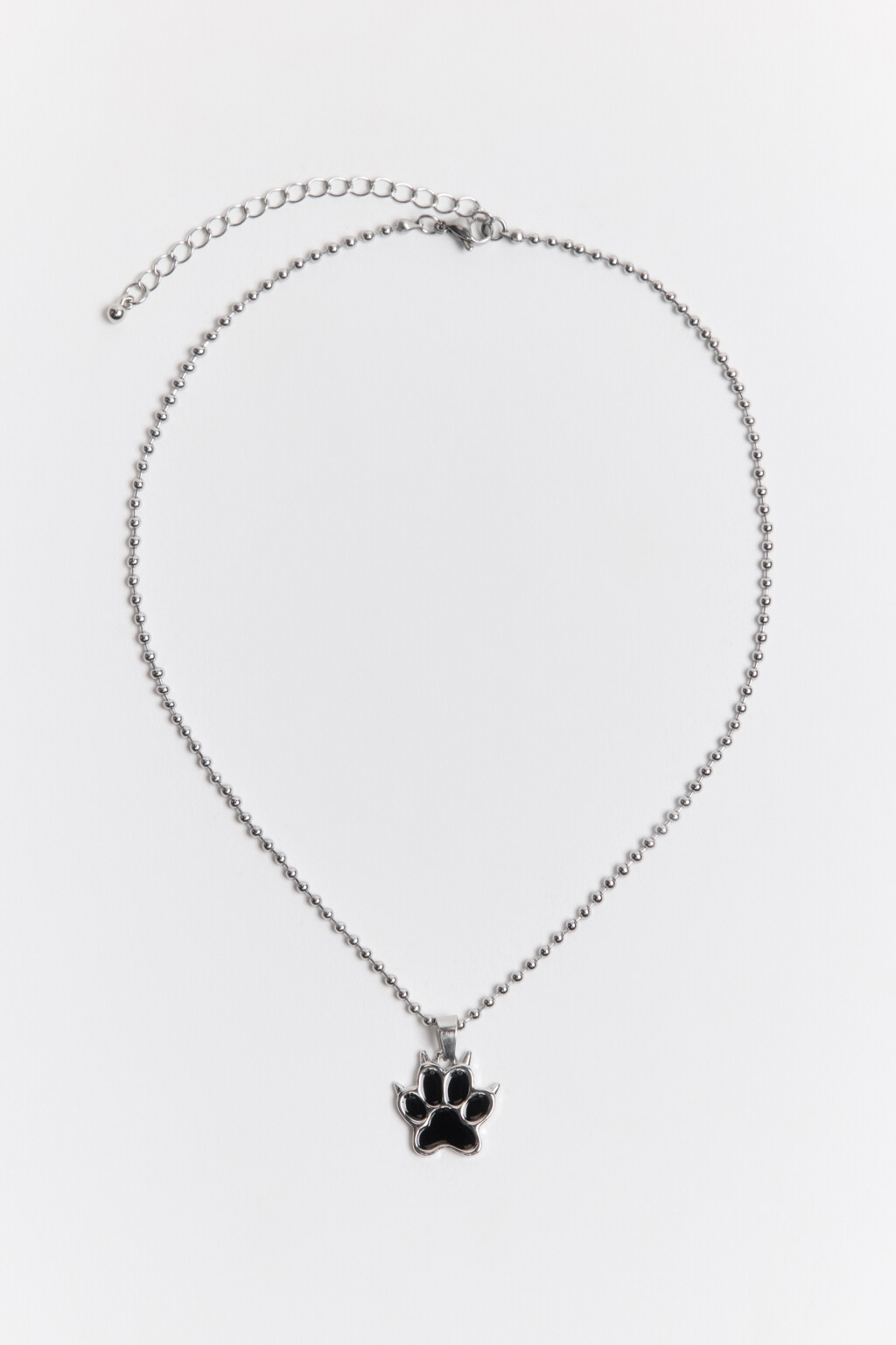 Цепочка на шею с подвеской-лапкой - цвет серый - 1