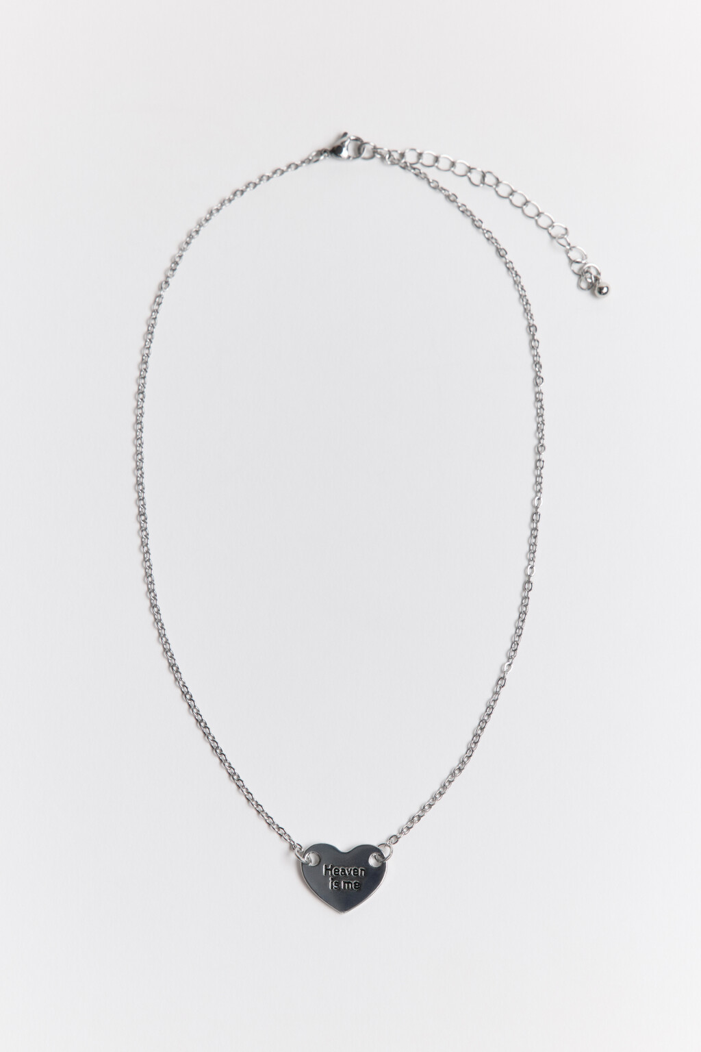 Цепочка серебристая с подвеской - цвет серый - 4