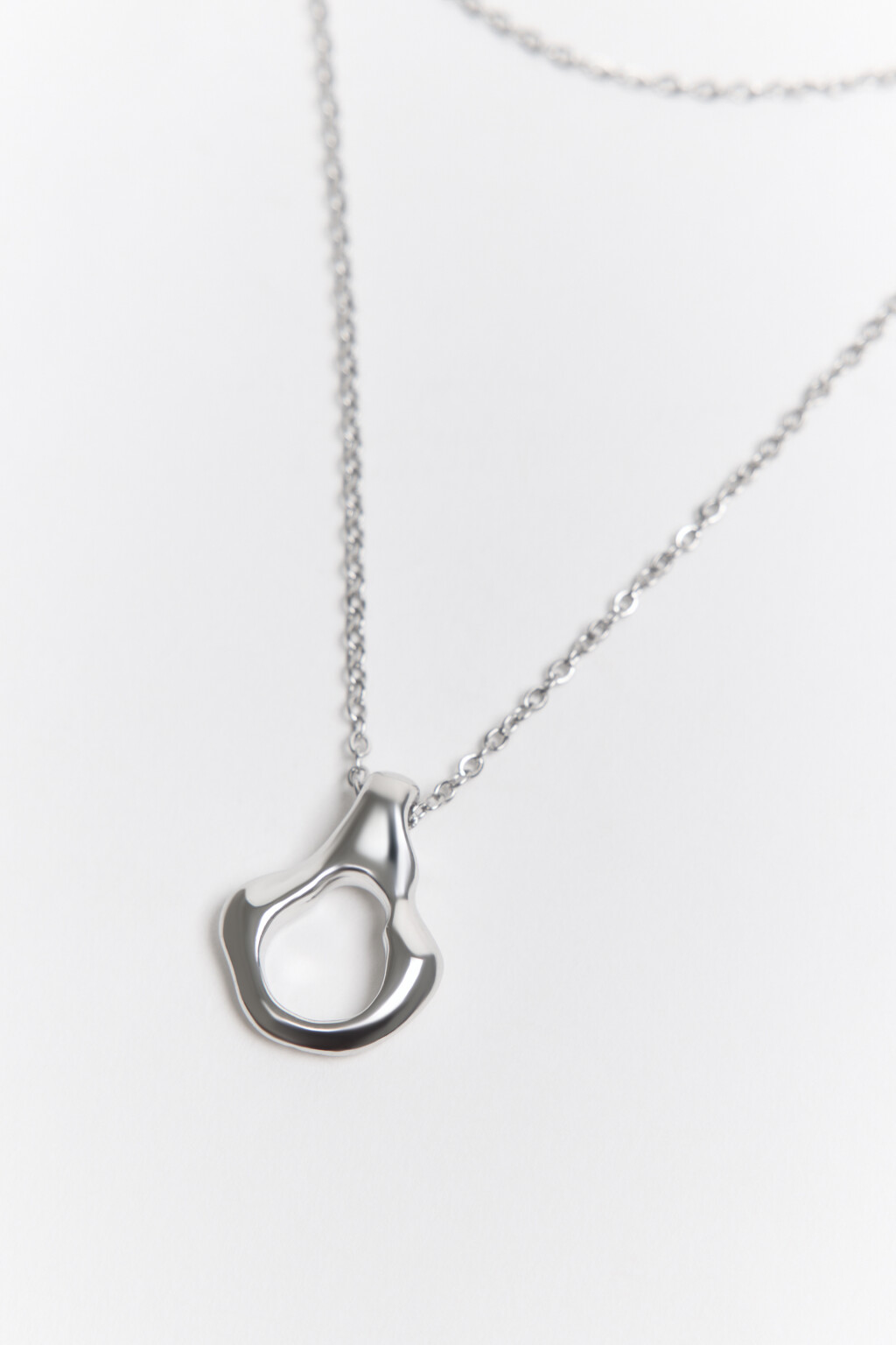 Цепочка двуслойная с подвеской - цвет серый - 3