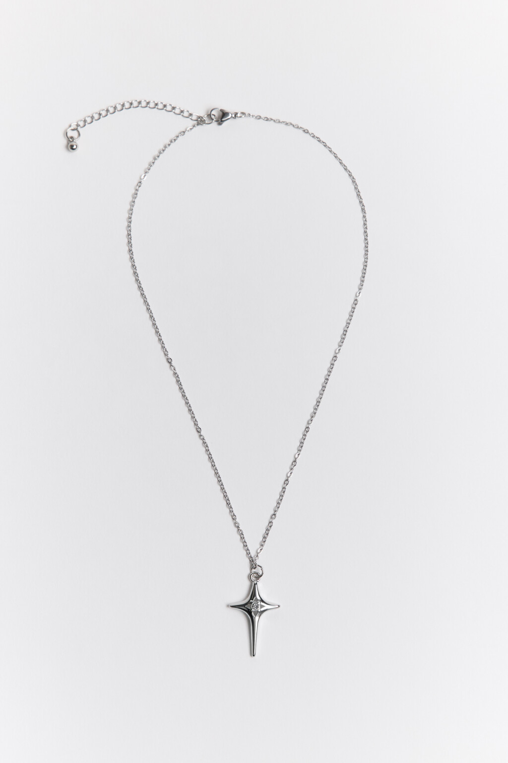 Цепочка на шею с подвеской - цвет серый - 1