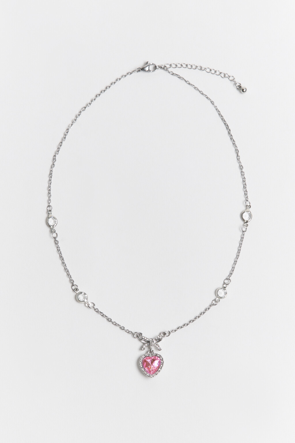 Цепочка серебристая с подвеской - цвет серый - 1