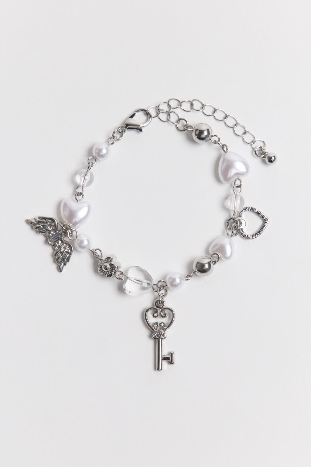 Браслет-цепочка с подвесками - цвет серый - 1