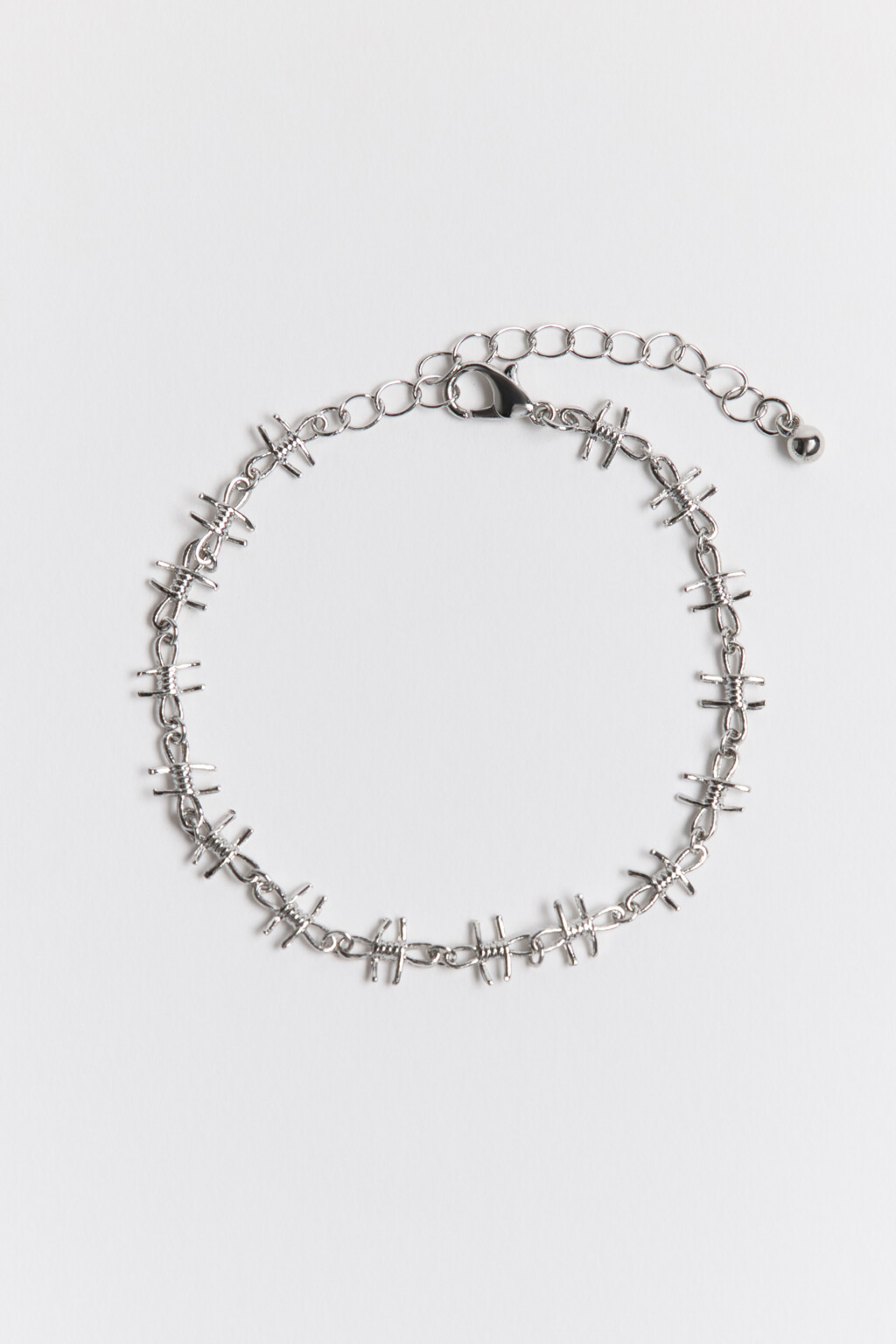 Браслет с колючей проволокой - цвет серый - 1