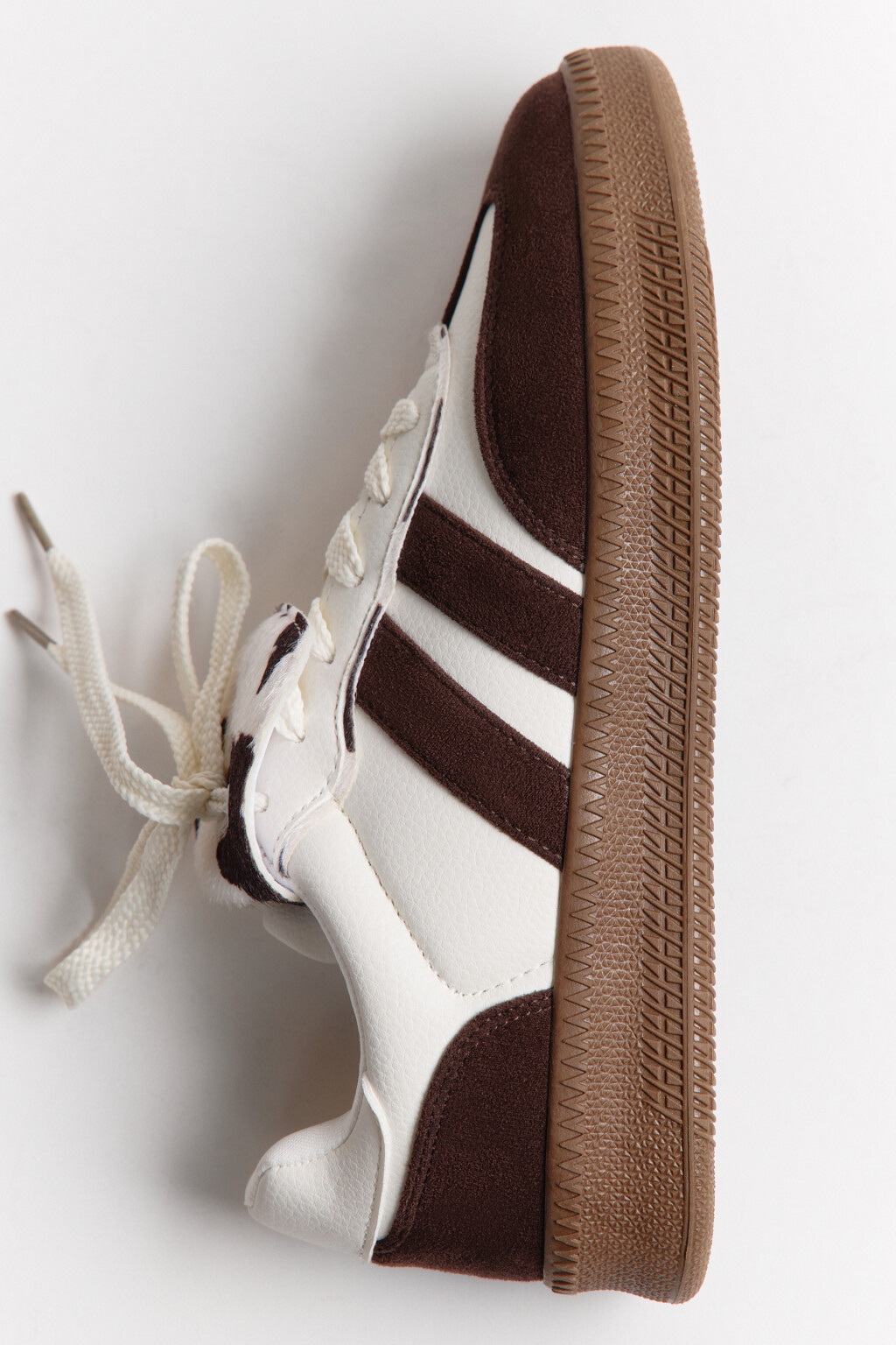 Кеды с коровьим принтом - цвет коричневый - 3