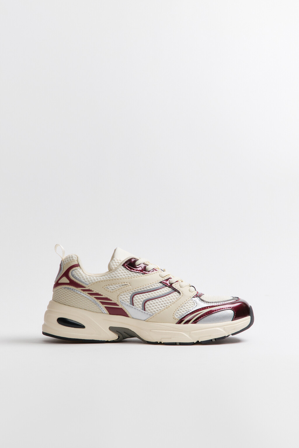 Кроссовки с блестящими вставками - цвет бежевый - 6