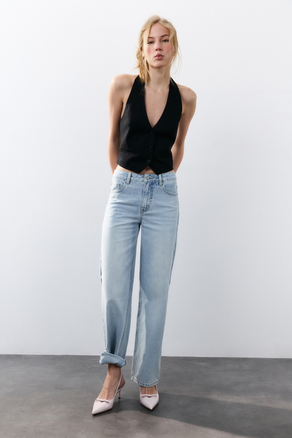 Туфли-лодочки с бантиком - цвет розовый - 3