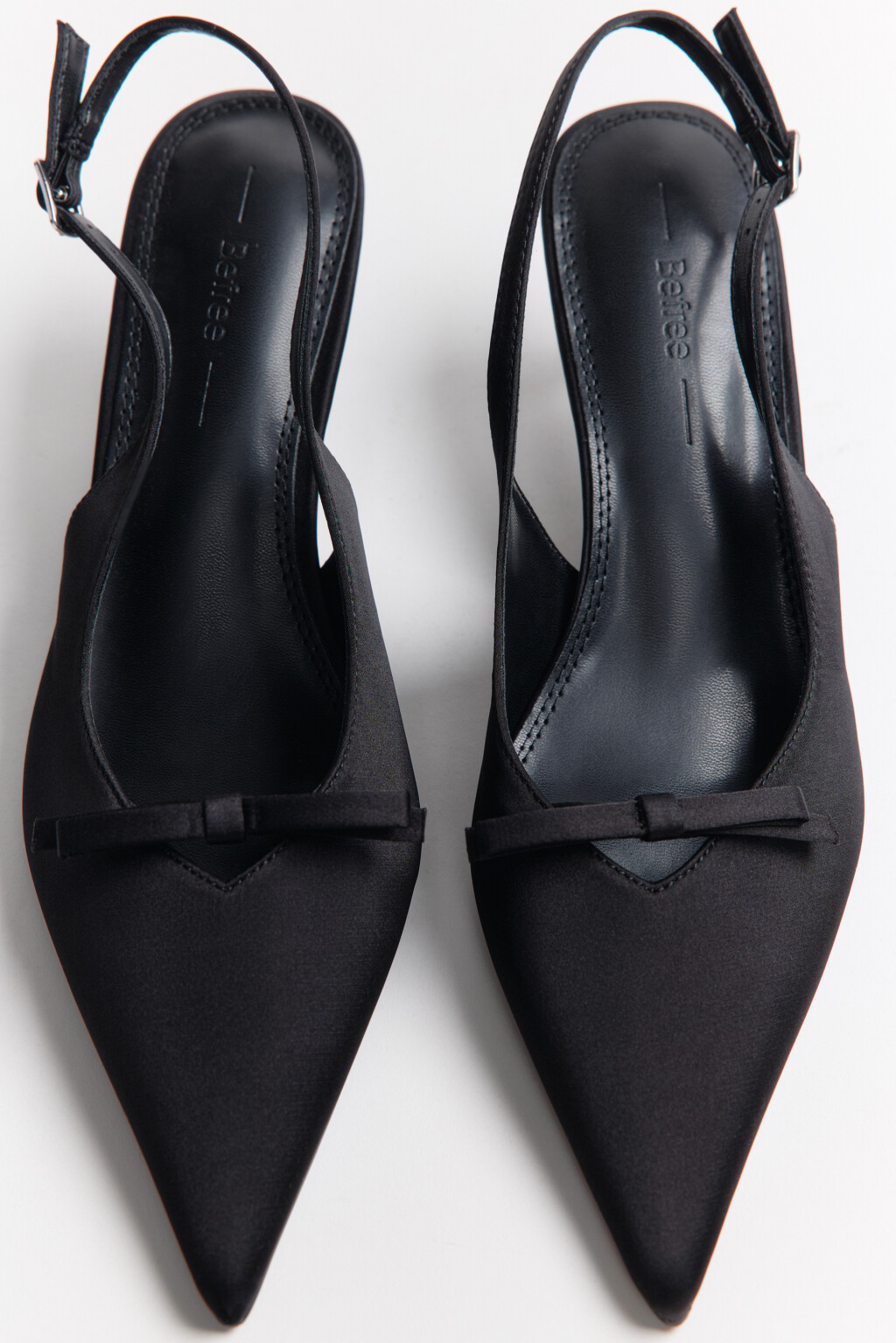 Туфли-лодочки с бантиком - цвет черный - 9