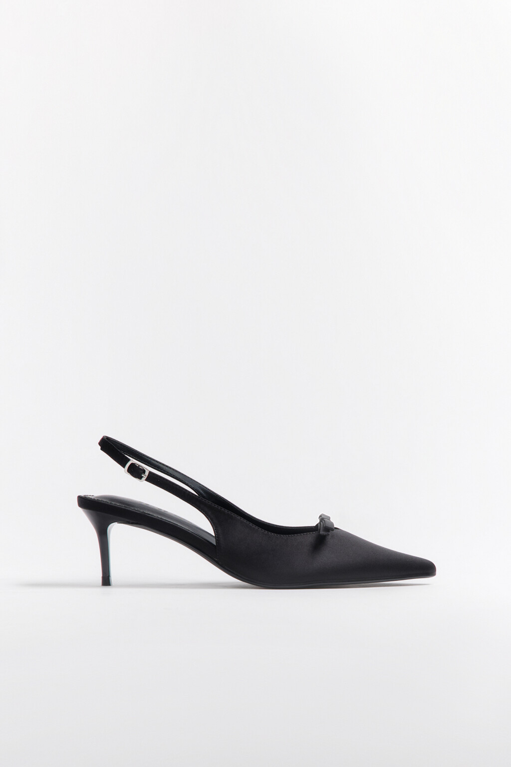 Туфли-лодочки с бантиком - цвет черный - 4