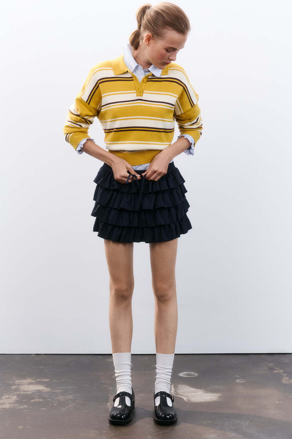 Туфли мэри джейн с ремешком - цвет черный - 2