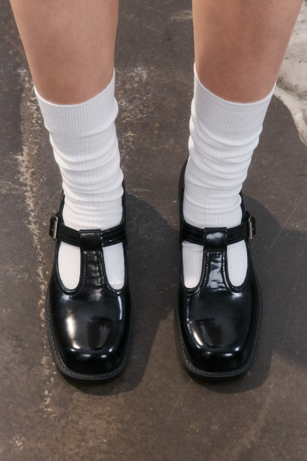 Туфли мэри джейн с ремешком - цвет черный - 3