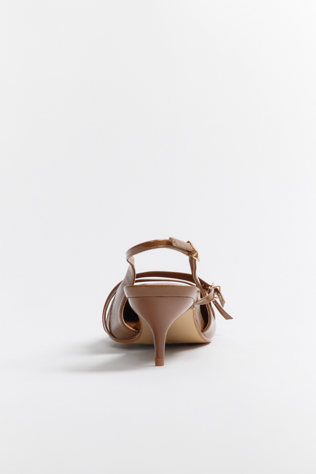 Туфли-слингбэки с ремешками и пряжками - цвет коричневый - 7