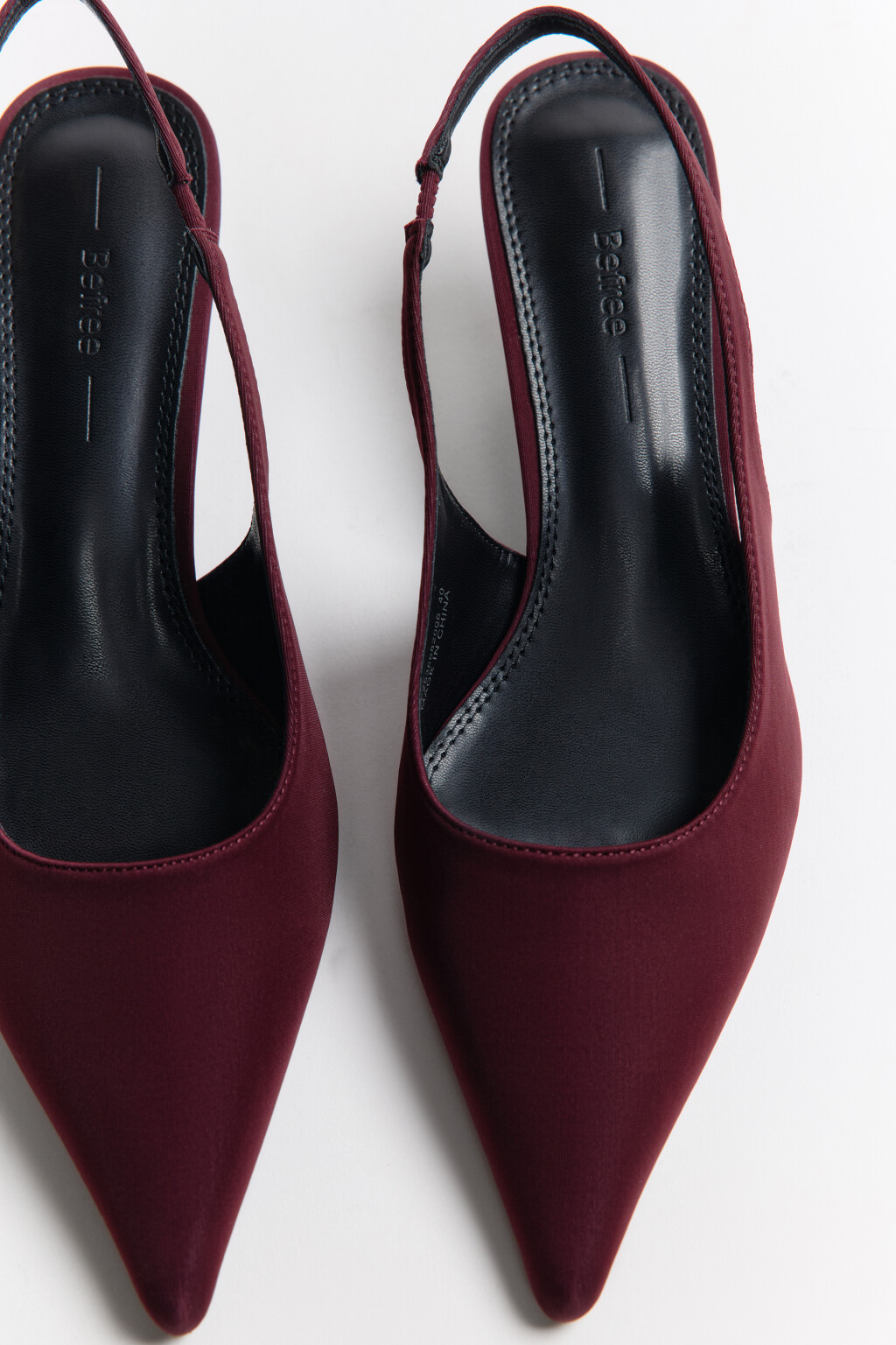 Туфли-слингбэки с острым носом - цвет бордовый - 8
