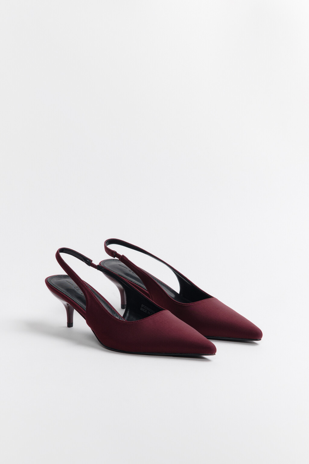 Туфли-слингбэки с острым носом - цвет бордовый - 5
