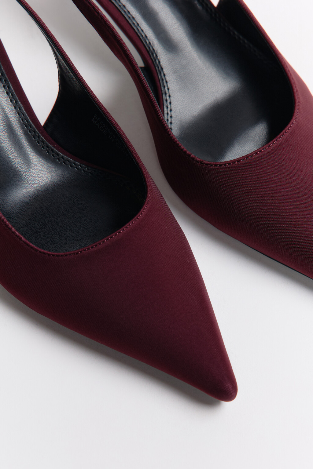 Туфли-слингбэки с острым носом - цвет бордовый - 9
