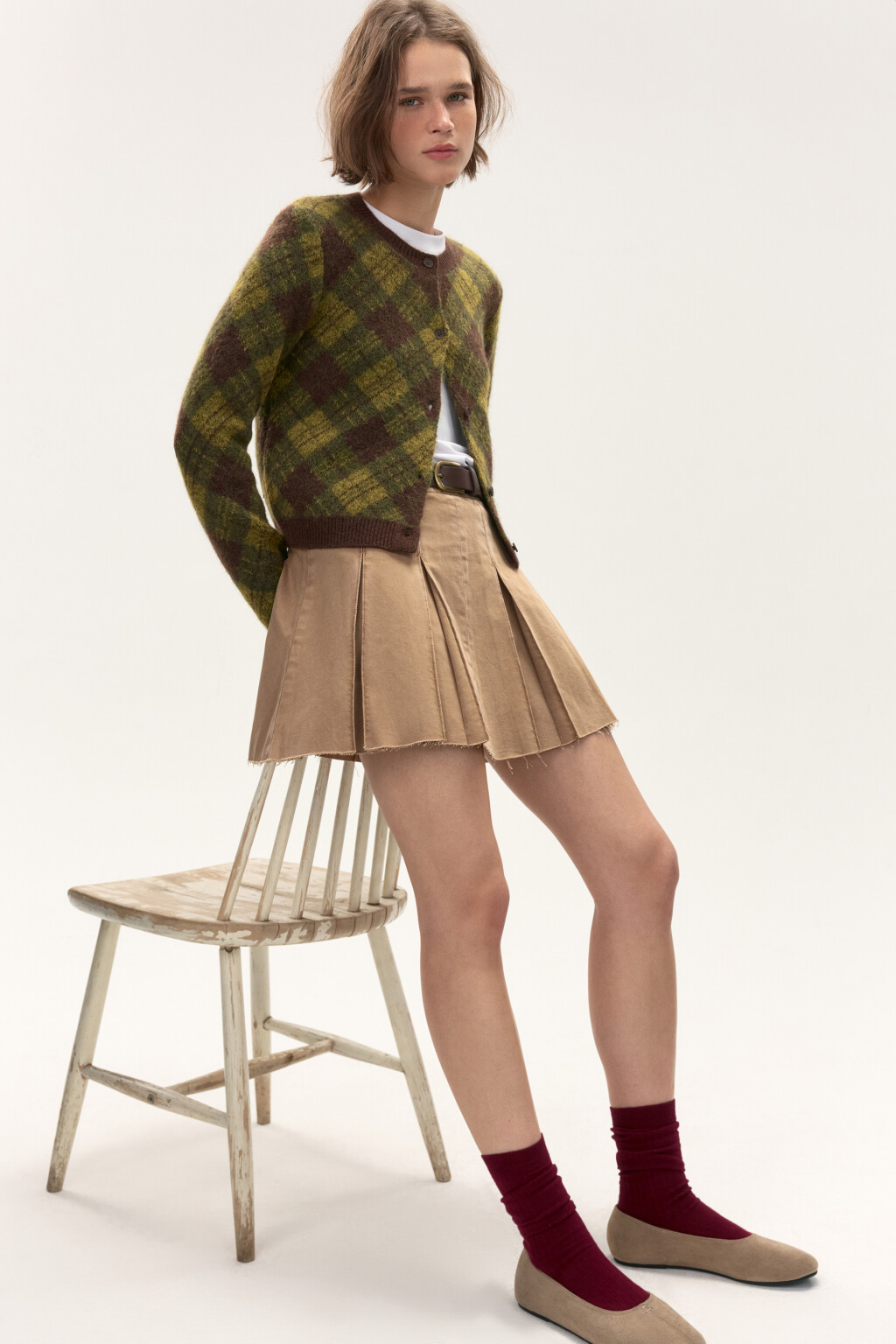 Балетки мягкие с круглым носом - цвет бежевый - 2