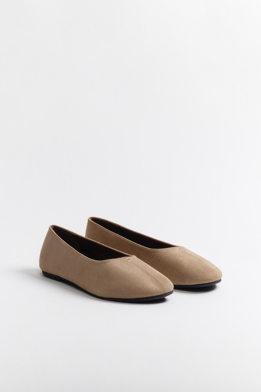 Балетки мягкие с круглым носом - цвет бежевый - 7